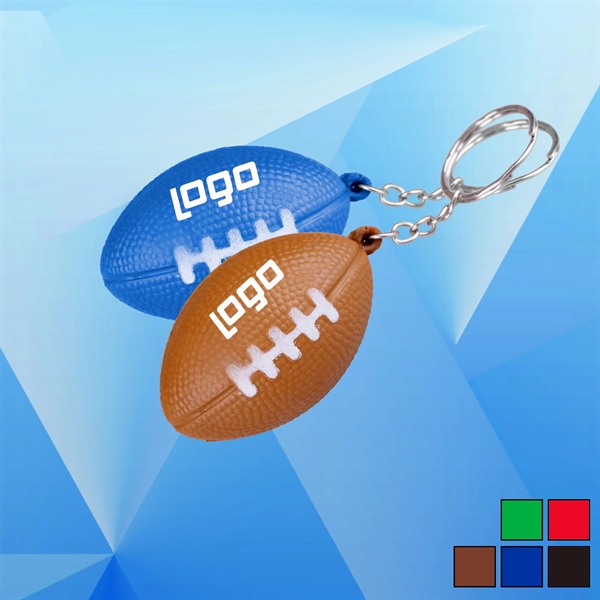 Football Shaped Decompression Toy with Keychain - Image 1