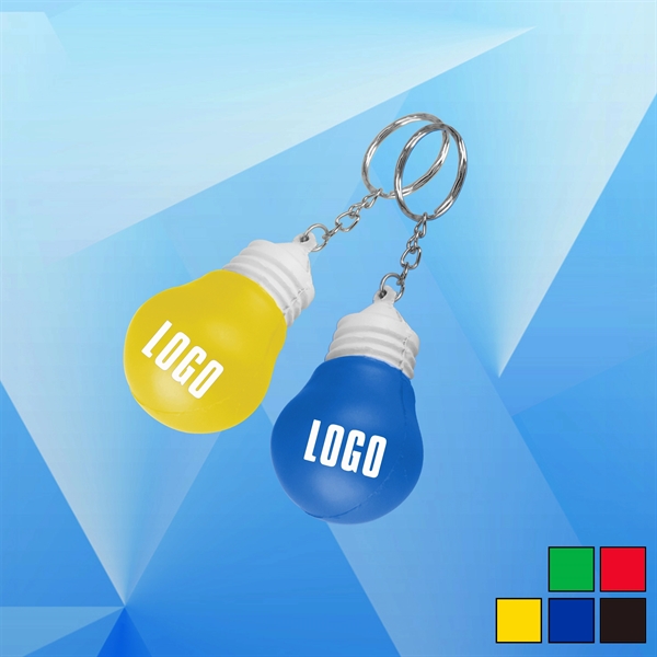 Light Bulb Shaped Decompression Toy with Keychain - Image 1