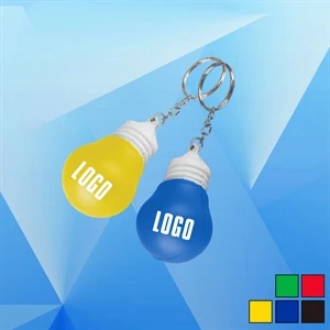 Light Bulb Shaped Decompression Toy with Keychain