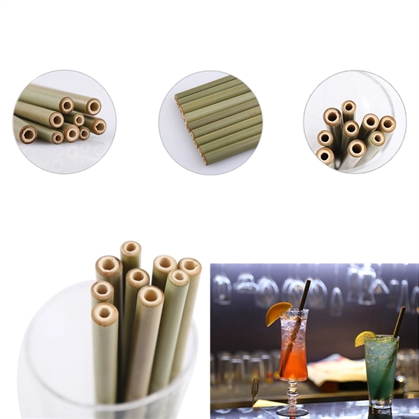 9" Bamboo Drinking Straws - Image 1