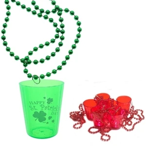 Red Cup Shot Glass On Beads