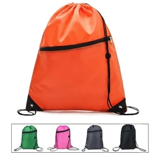 Zipper Drawstring Backpack