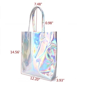 Laser PU Silver Shoulder Bags