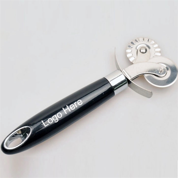 Two Wheel Stainless Steel Pizza Cutter Knife - Image 2