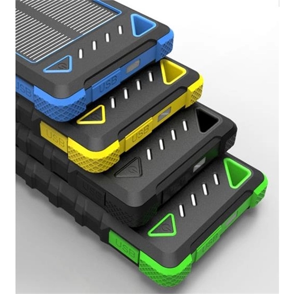 Outdoor Dual USB Solar Rechargeable Power Bank - Image 1