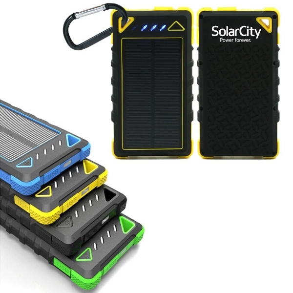 10,000 mAh Solar Power Charger with Flashlight - Image 2