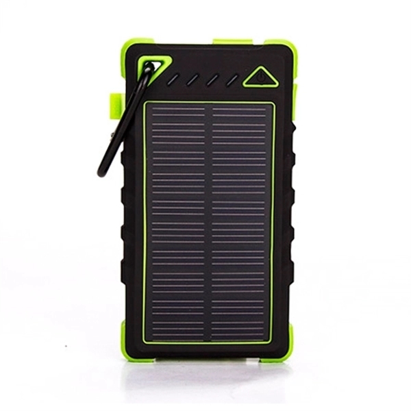 10,000 mAh Solar Power Charger with Flashlight - Image 1