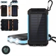 Waterproof Solar charger with carabiner and compass