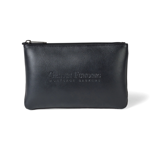 Travis and Wells Leather Zippered Pouch - Image 1