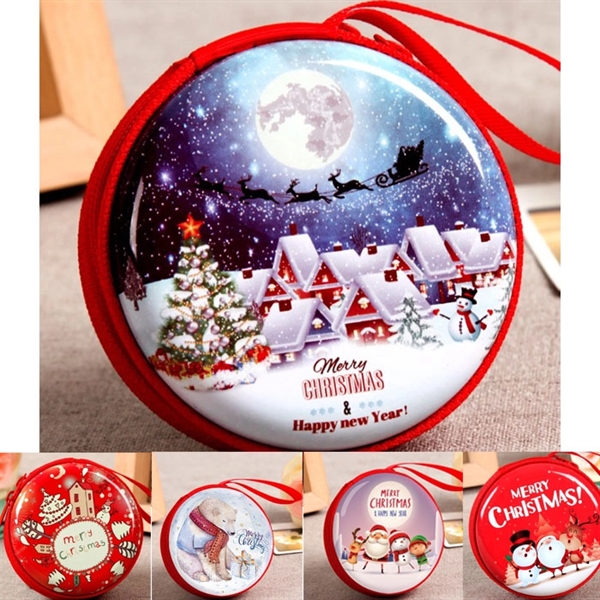 Christmas Design of Tinplate Coin Purse Gift - Image 1