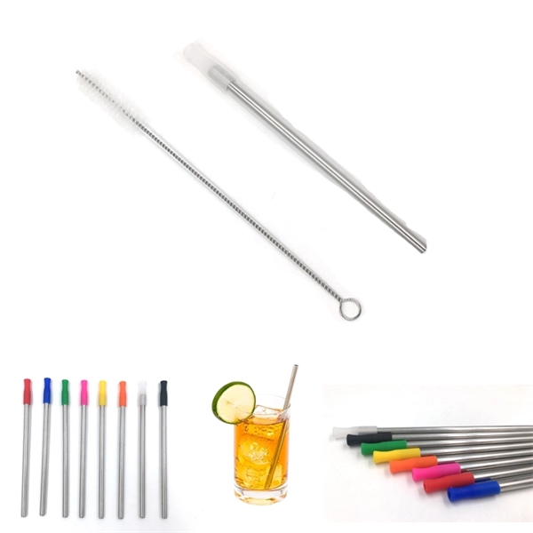Kids Size Stainless Steel Straw with Silicone Tip - Image 6