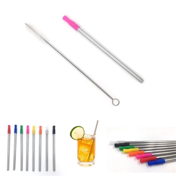 Kids Size Stainless Steel Straw with Silicone Tip - Image 7