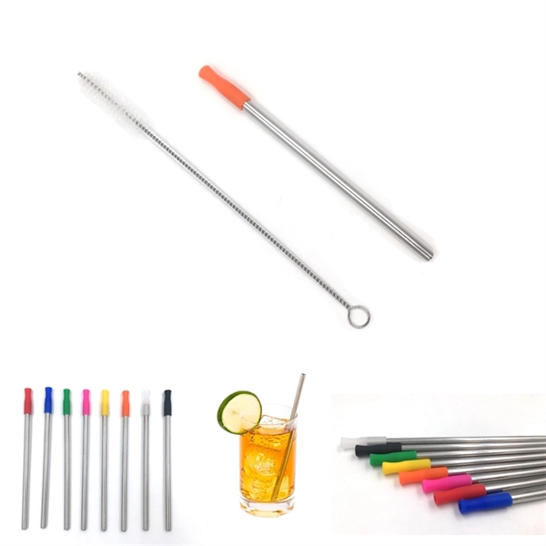 Kids Size Stainless Steel Straw with Silicone Tip - Image 8