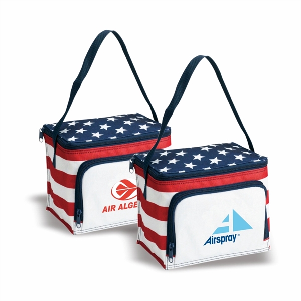 Stars & Stripes 6 CAN Cooler Bag, Cooler Tote, Insulated