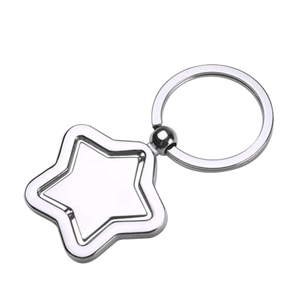 Chrome Star Shaped Keychain - Image 2