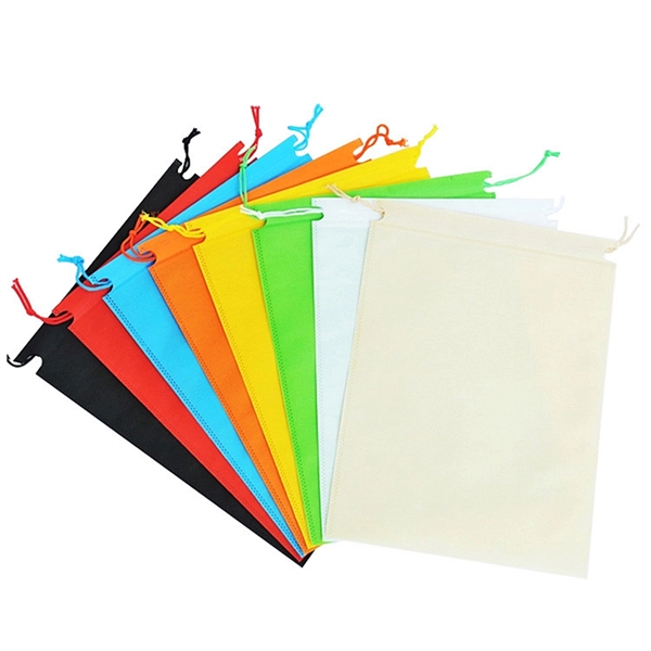 Non-woven bag  with drawstring closure - Image 1