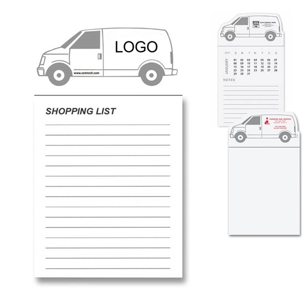 Custom Car Shaped Magnet with Notepad