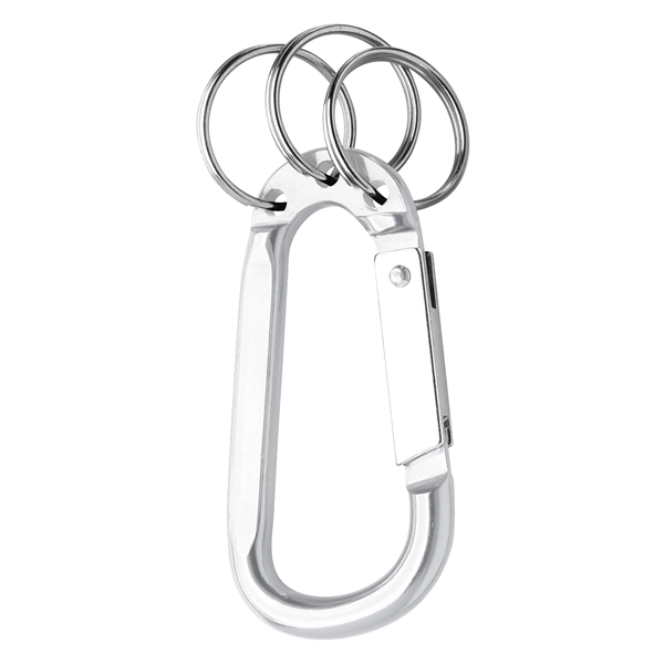 8mm Carabiner With Triple Split Ring - Image 2