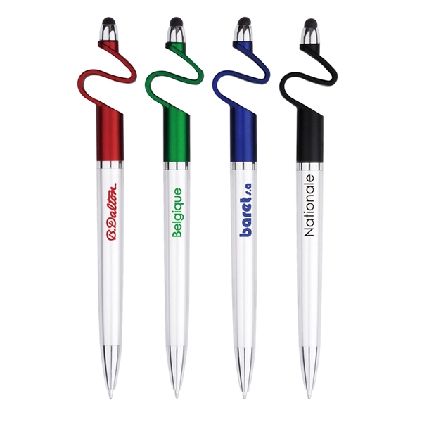 Euro Phone Stand Pen With Stylus - Image 1