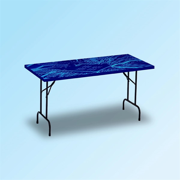 6 ft Stretch-around-top Rectangle Table Cover - Full Digital - Image 1