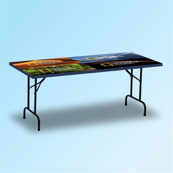 8 ft Stretch-around-top Rectangle Table Cover - Full Digital - Image 1