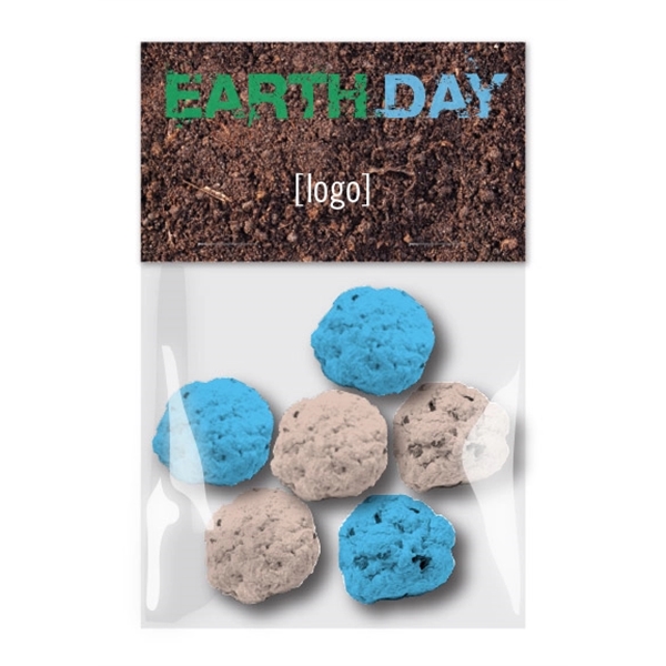 Earth Day Seed Bomb Cello Pack - 6 Bombs - Image 1