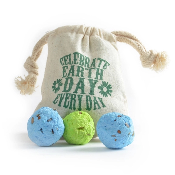 Earth Day Seed Bomb Bag, 3 pack