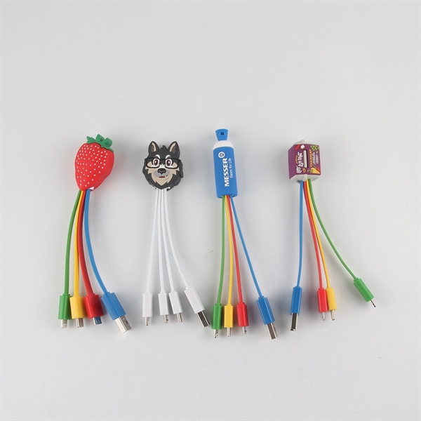 Custom PVC 3-in-1 charging cable - Image 1