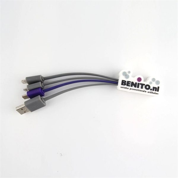 Custom PVC 3-in-1 charging cable - Image 2