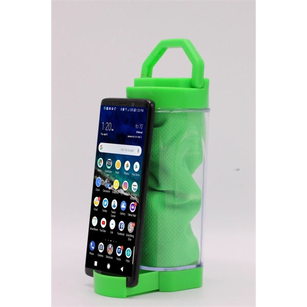 Cooling Towel In Phone Stand Carabiner Case - Image 3