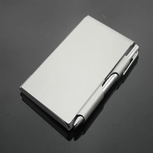 Aluminum Notepad with Ballpoint Pen