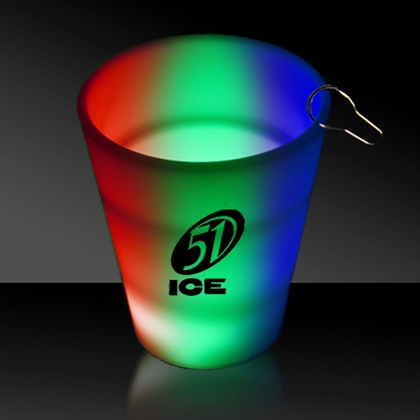 2 oz Neon Look LED Light up Glow Shot Glass with J Hook - Image 2