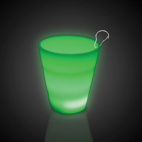 2 oz Neon Look LED Light up Glow Shot Glass with J Hook - Image 6