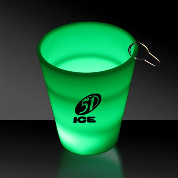 2 oz Neon Look LED Light up Glow Shot Glass with J Hook - Image 7