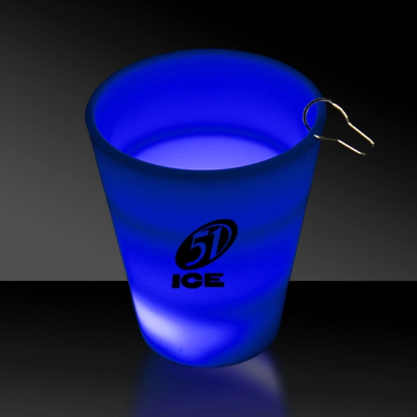 2 oz Neon Look LED Light up Glow Shot Glass with J Hook - Image 8