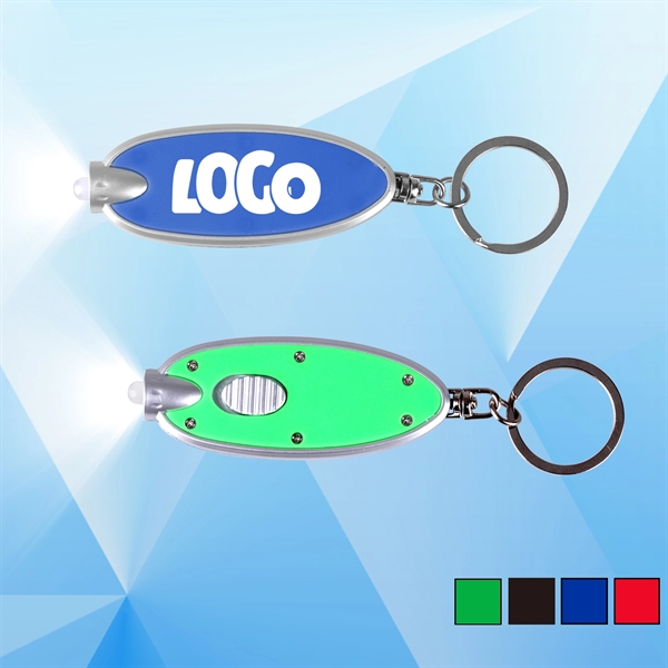 LED Flashlight with Key Chain - Image 1