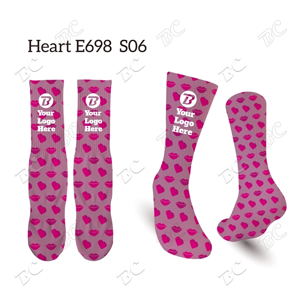 Fully printable 3oz Heart design socks - Image 4