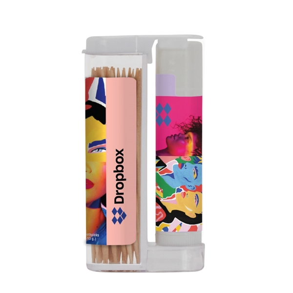 Toothpicks In A Flip-Top Dispenser With SPF Lip Balm - Image 4