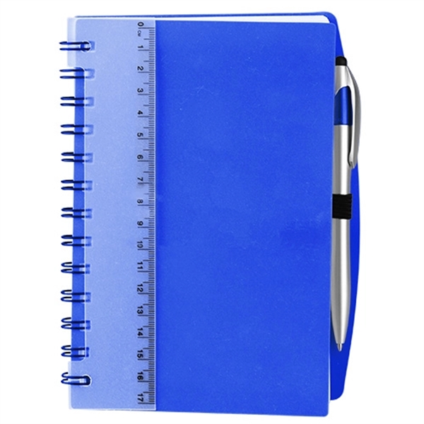 Plastic Cover Notebook With Ruler - Image 2