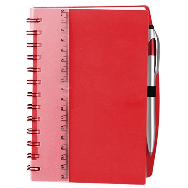 Plastic Cover Notebook With Ruler - Image 4