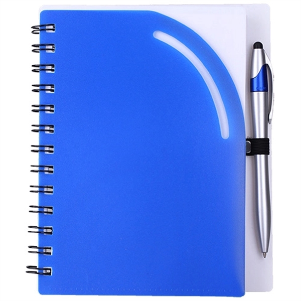 Plastic Cover Notebook With Pen - Image 2