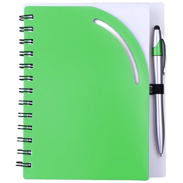 Plastic Cover Notebook With Pen - Image 3