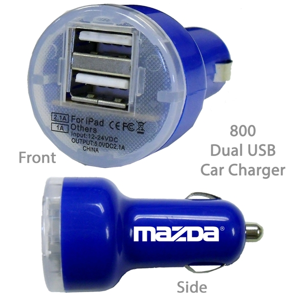 USB Dual Car Portable Charger - Auto Power Chargers - Image 2