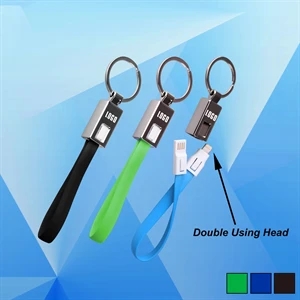 2-in-1 Charging Cable with Key Ring