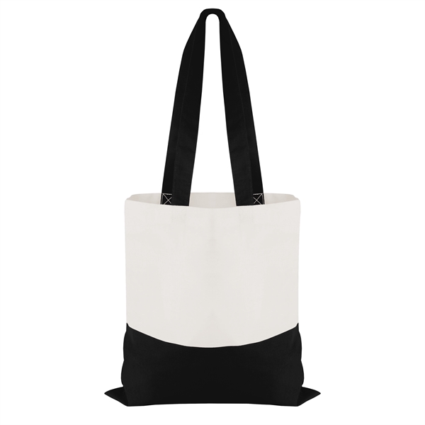 Cotton Colored Accent Flat Tote - Image 1