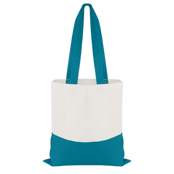 Cotton Colored Accent Flat Tote - Image 6