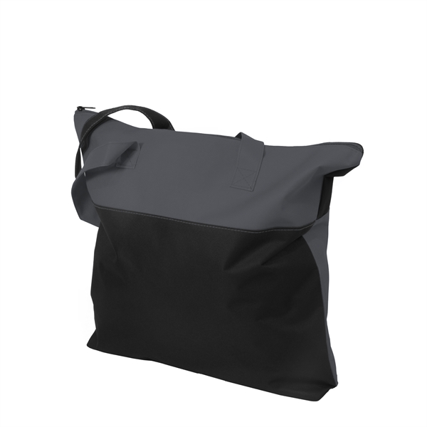 Reverse Color Zippered Tote - Image 2