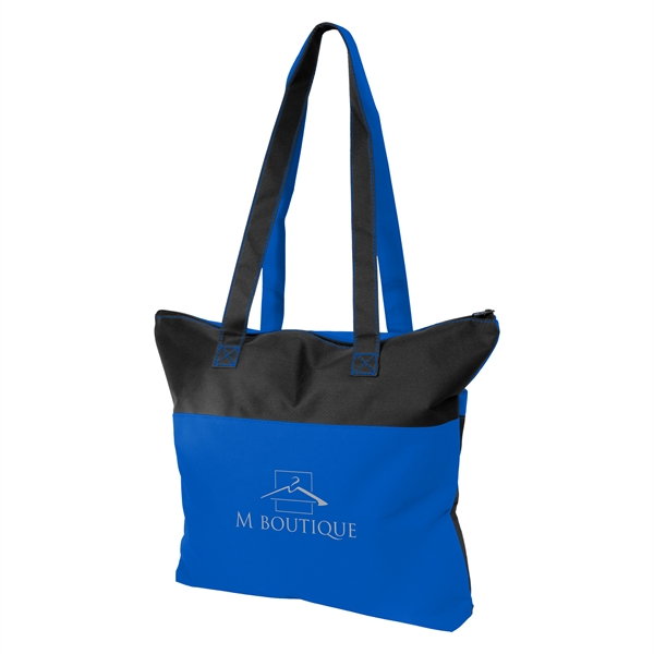 Reverse Color Zippered Tote - Image 3