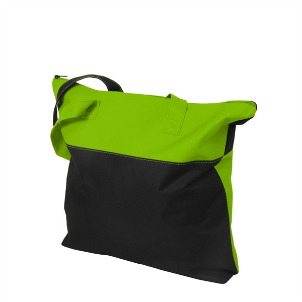 Reverse Color Zippered Tote - Image 4