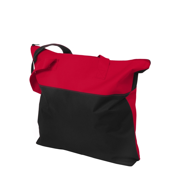 Reverse Color Zippered Tote - Image 5